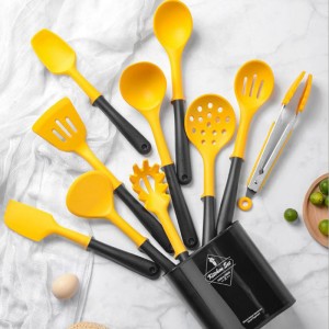 10 Pcs Heat Resistant Kitchen Accessories Nonstick Cooking Tools Silicone Kitchenware Utensils Set