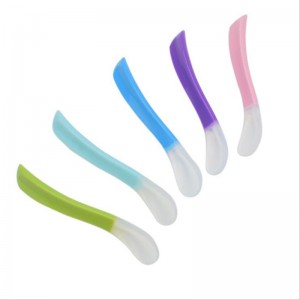 Food Grade Feeding Training Utensils Soft Silicone Baby Spoon BPA Free Silicone Infant Spoon for Toddlers Training Feeding