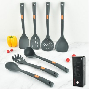 New Heat Resistant Kitchen Accessories Non-stick 7 Pieces Silicone Kitchen Cooking Utensils Set