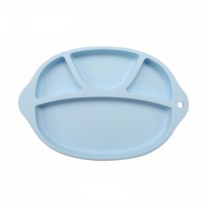 Wholesale Food Grade Silicone Divided Plate Non-slip Silicone Baby Plates for Toddlers Feeding Silicone Dinner Plate