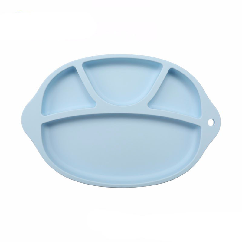 Wholesale Food Grade Silicone Divided Plate Non-slip Silicone Baby Plates for Toddlers Feeding Silicone Dinner Plate